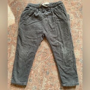 Lined Gray Corduroy Pants